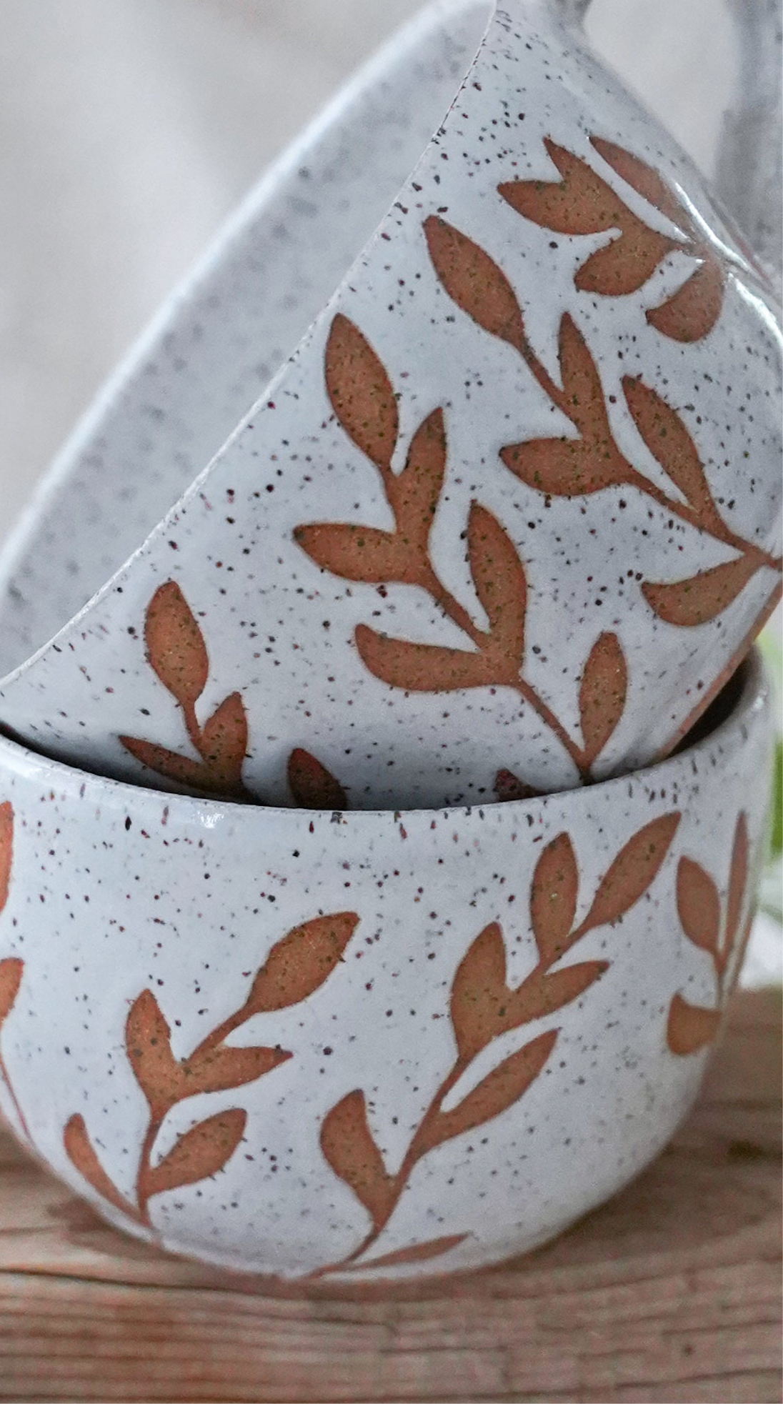White petal latte mug /handmade ceramics /ceramic coffee mug