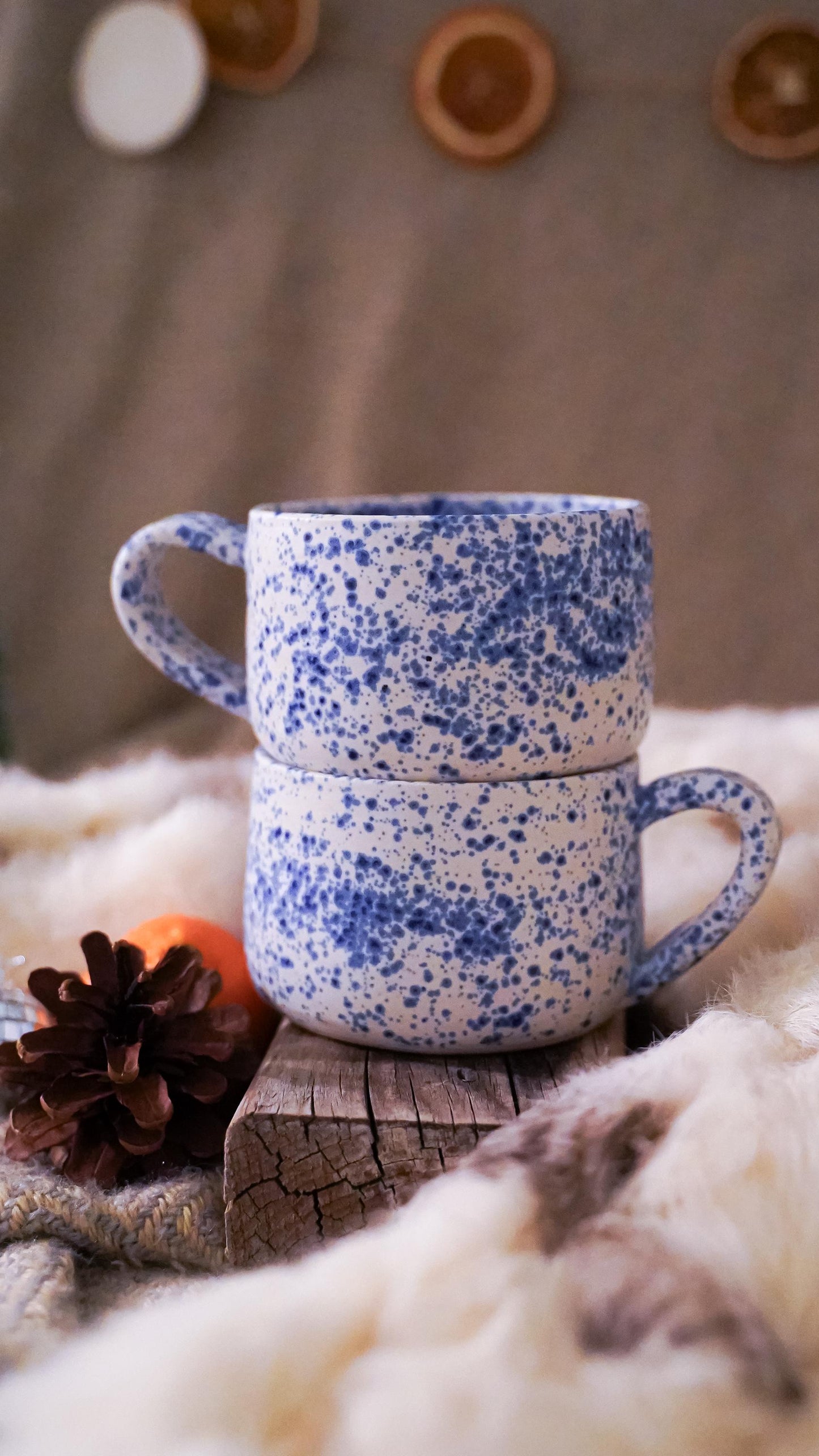 Min’s yogurt mug ( blue freckle)